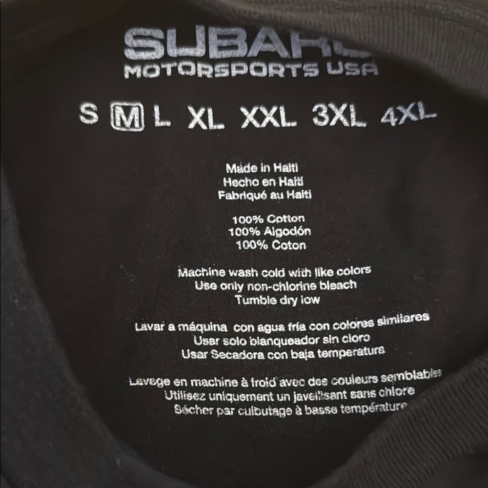 Black Subaru T-Shirt - Picture 2 of 2